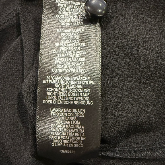 Adrianna Papell Elbow Length Lace Black Blouse Top Whimsigoth Business Casual - Picture 8 of 9